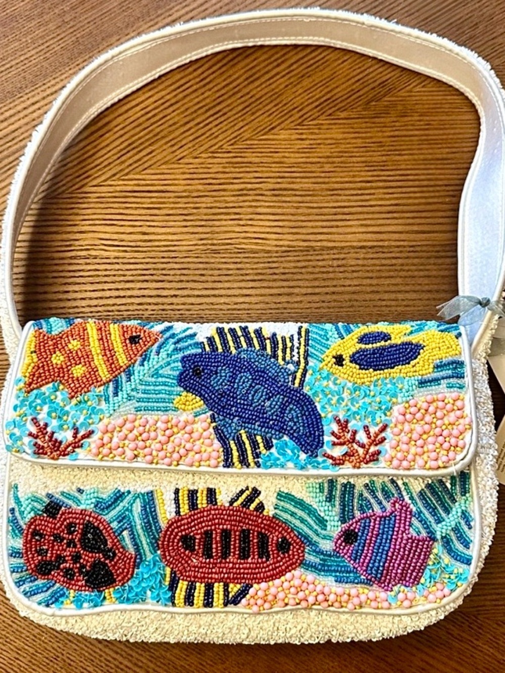 Sea Life Tropical Fish Beaded Bag Viral